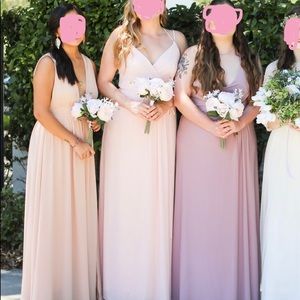 double strap georgette wrap dress